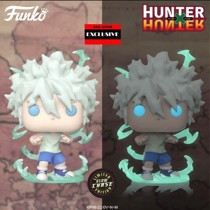 Funko  Pop! HUNTER X HUNTER Killua Zoldyck Godspeed Vinyl Figure - AAA Anime Exclusive COMMON + CHASE BUNDLE