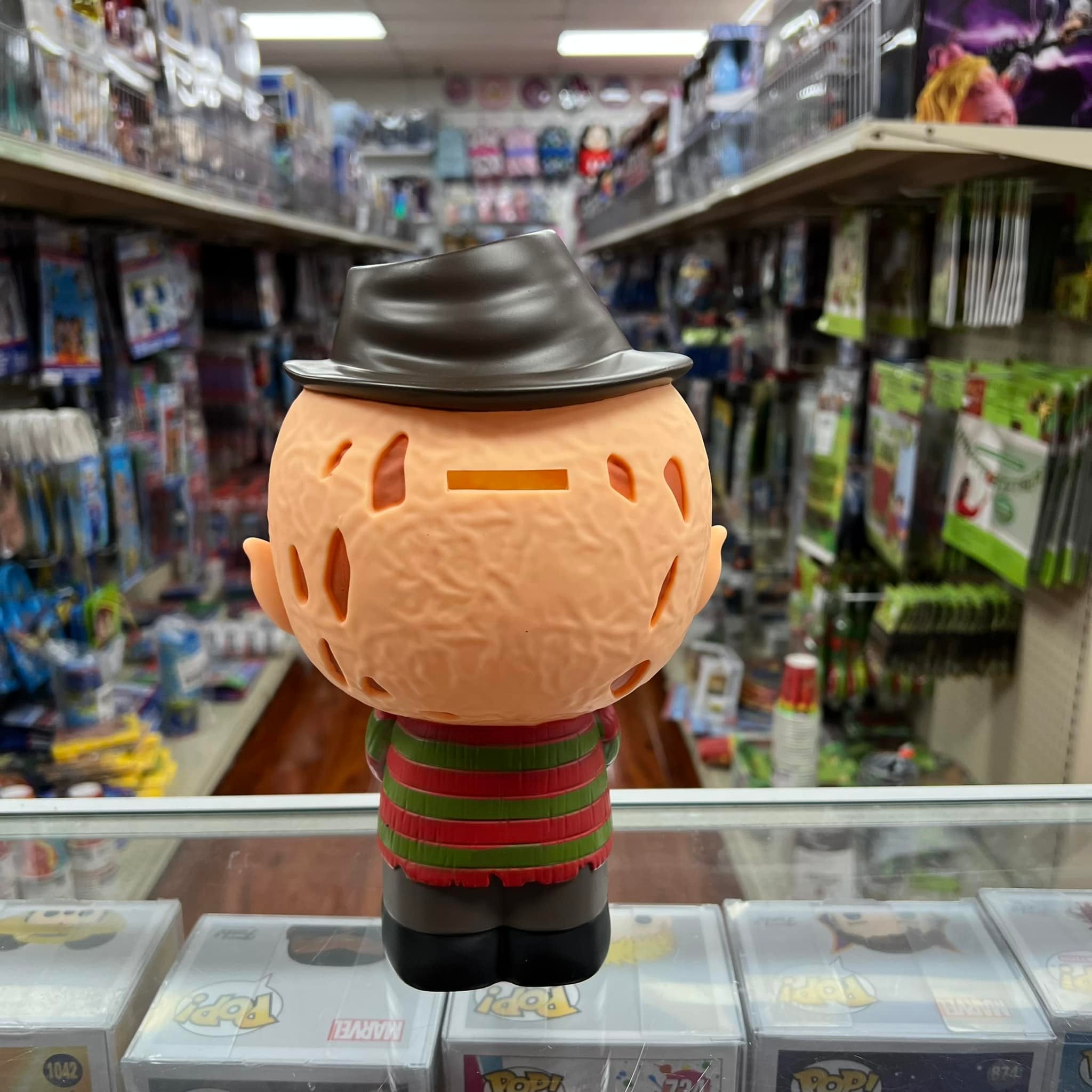 MONOGRAM 9" FREDDY KRUEGER HALLOWEEN Figural Coin Bank