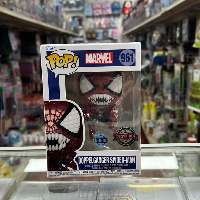 Funko Pop! Marvel: DOPPELGANGER Spider-Man Vinyl Figure Special Edition METALLIC