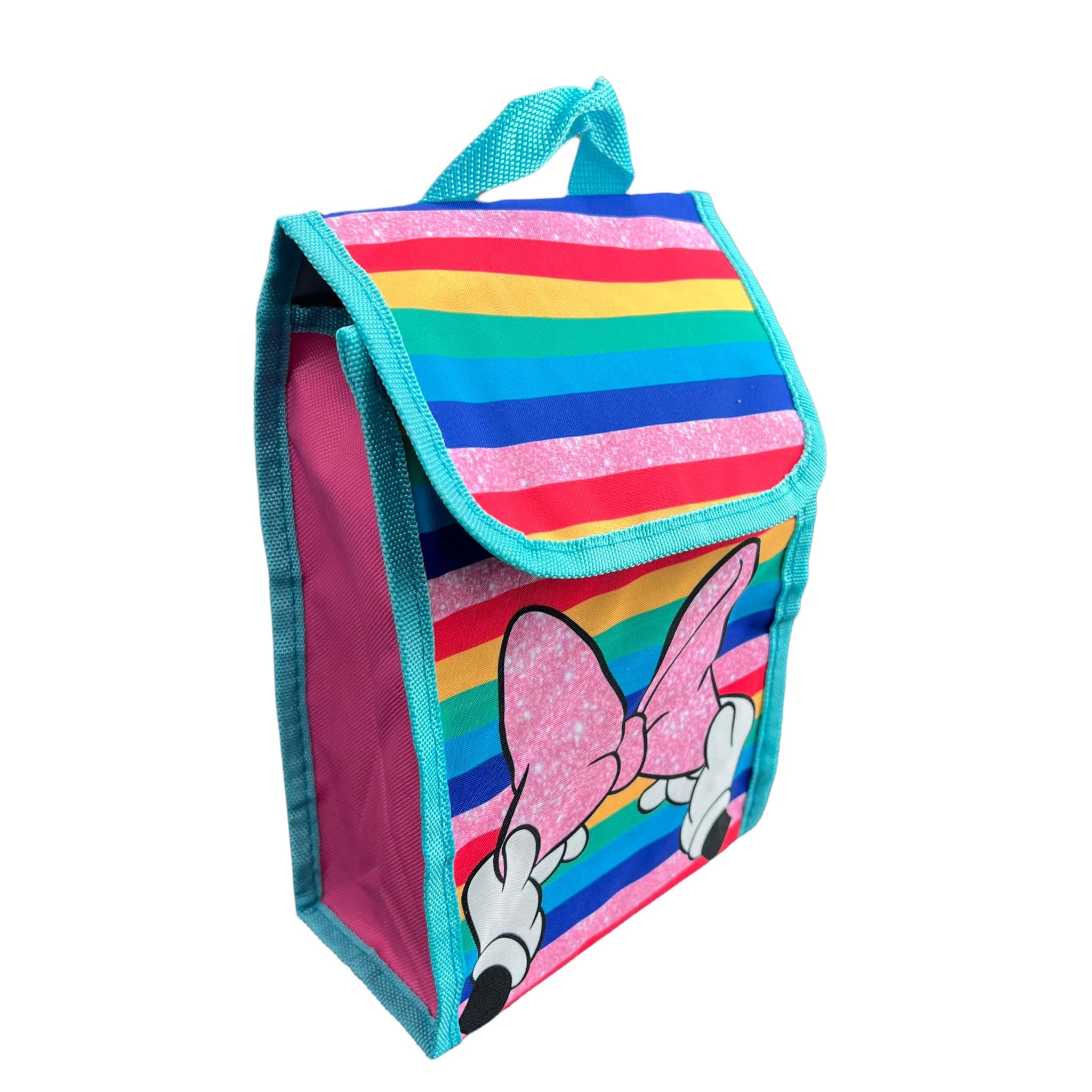 Minnie Mouse Backpack 4PC Set with Lunch Kit, Key Chain & Carabiner