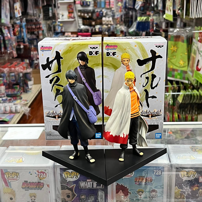 Kit 2 Action Figure Naruto Hokage + Sasuke Dxf Boruto Movie