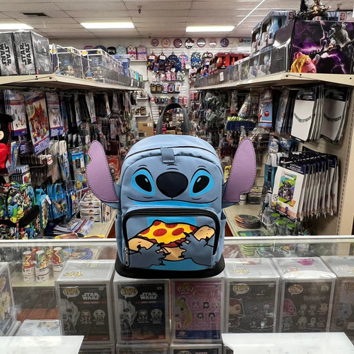 DISNEY Cute Stitch with Pizza 10" Mini Deluxe Backpack with 1 Front pocket