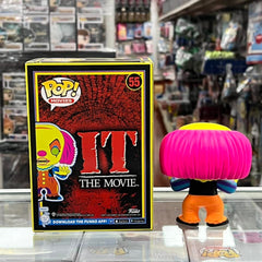 Funko Pop! HORROR MOVIES HALLOWEEN IT MOVIES PENNYWISE (Black light) Vinyl Figure ENTERTAINMENT EARTH EXCLUSIVE