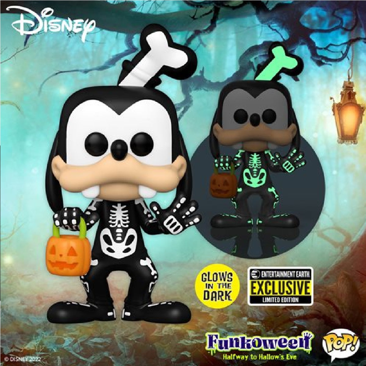 Funko Pop! Disney Skeleton Goofy Glow-in-the-Dark Pop! Vinyl Figure - Entertainment Earth Exclusive