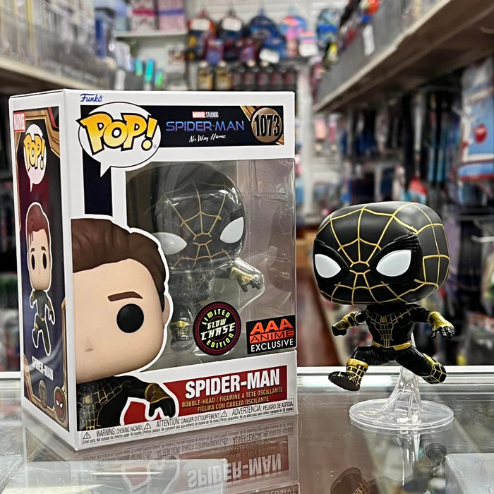 Funko Pop Spider-Man: No Way Home Unmasked Spider-Man AAA ANIME EXCLUSIVE Vinyl Figure #1073 Chase & Common