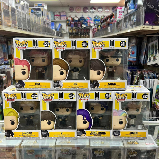SET OF 7 Funko Pop Rocks: BTS - JUNG KOOK, RM, JIN, JIMIN, SUGA, V & J-HOPE Vinyl Figure
