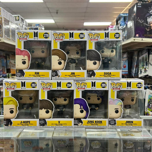 SET OF 7 Funko Pop Rocks: BTS - JUNG KOOK, RM, JIN, JIMIN, SUGA, V & J-HOPE Vinyl Figure