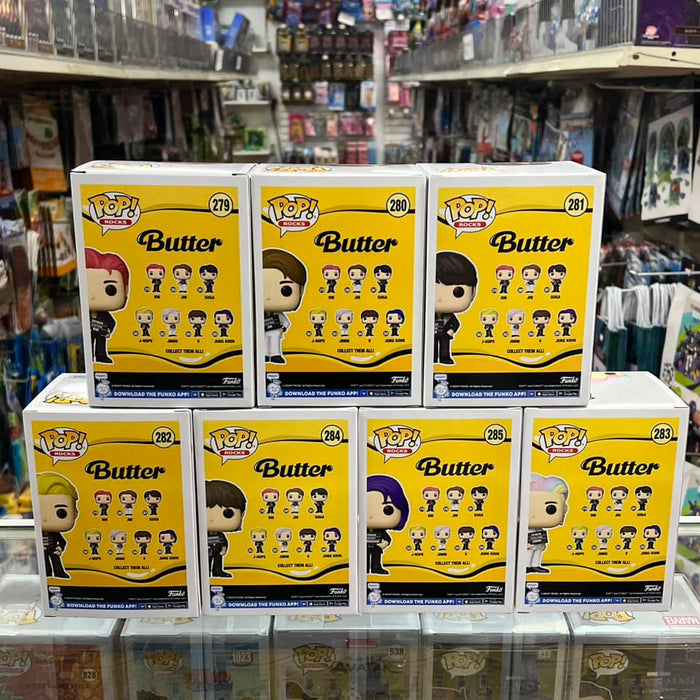 SET OF 7 Funko Pop Rocks: BTS - JUNG KOOK, RM, JIN, JIMIN, SUGA, V & J-HOPE Vinyl Figure