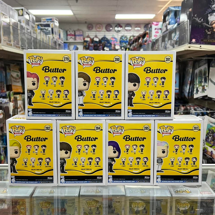 SET OF 7 Funko Pop Rocks: BTS - JUNG KOOK, RM, JIN, JIMIN, SUGA, V & J-HOPE Vinyl Figure