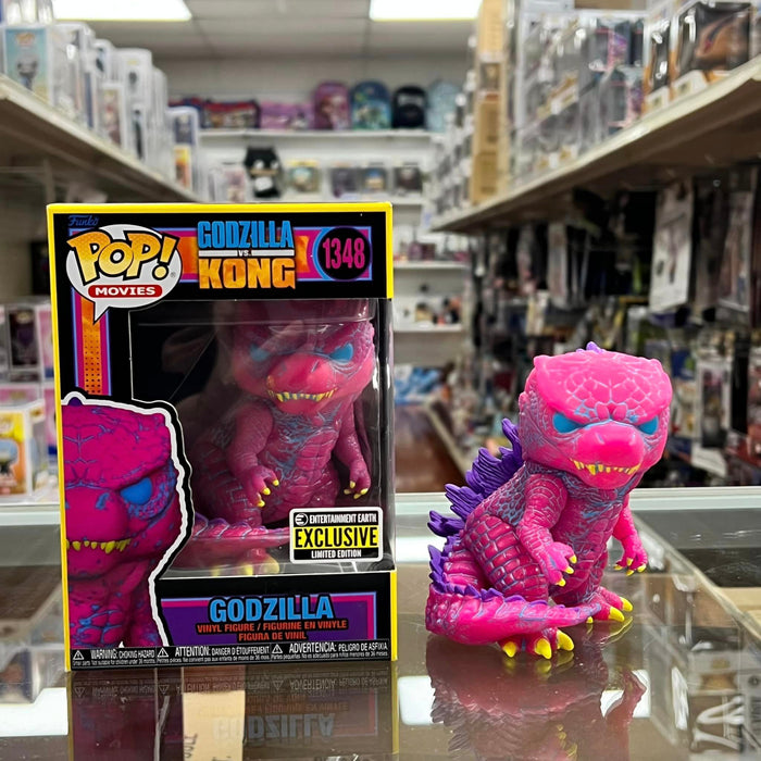 Funko Pop! Movies Godzilla vs. Kong Black Light GODZILLA Vinyl Figure Entertainment Earth Exclusive