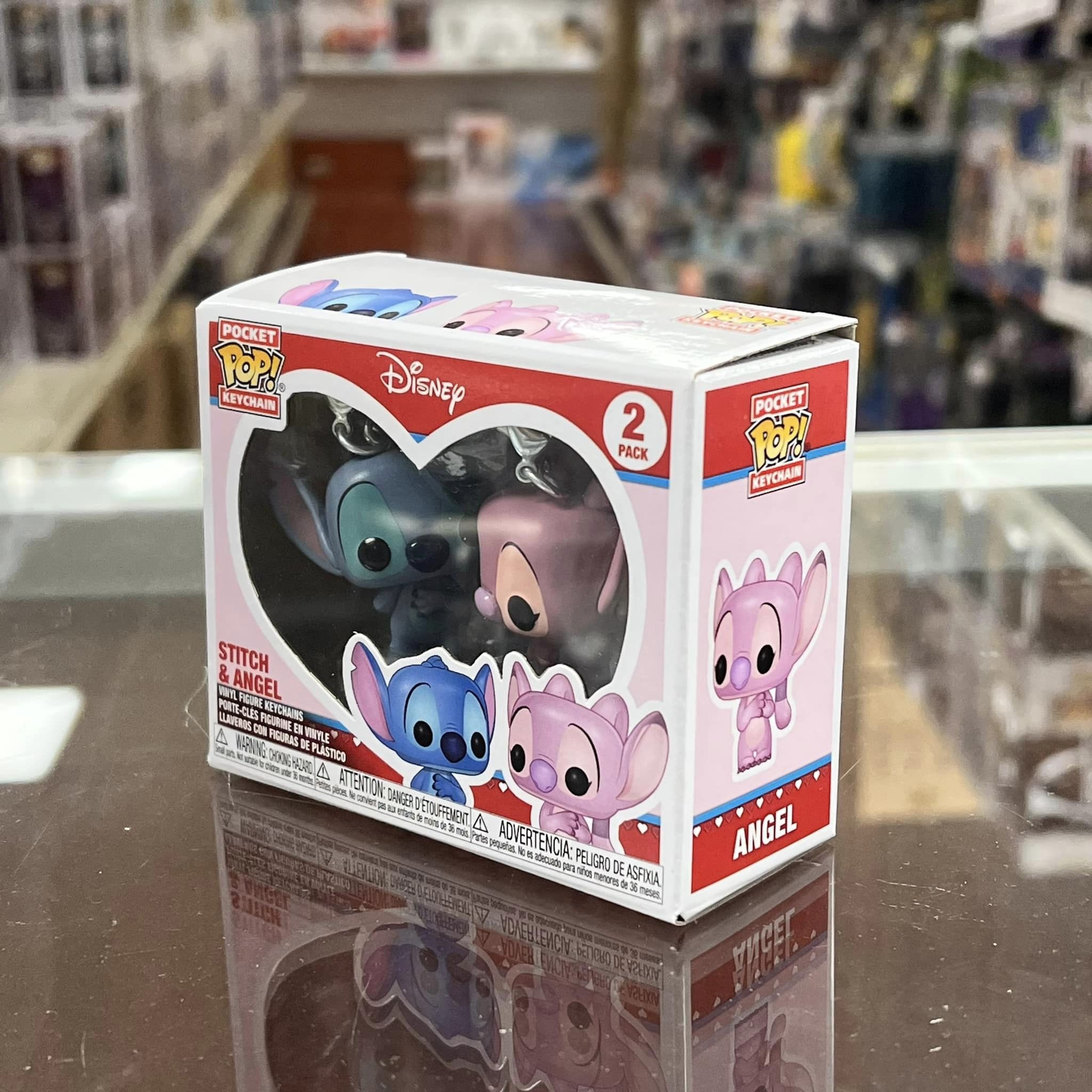 Funko Pocket POP! Keychain - Disney Stitch & Angel Vinyl Figure Keychains 2 PACK