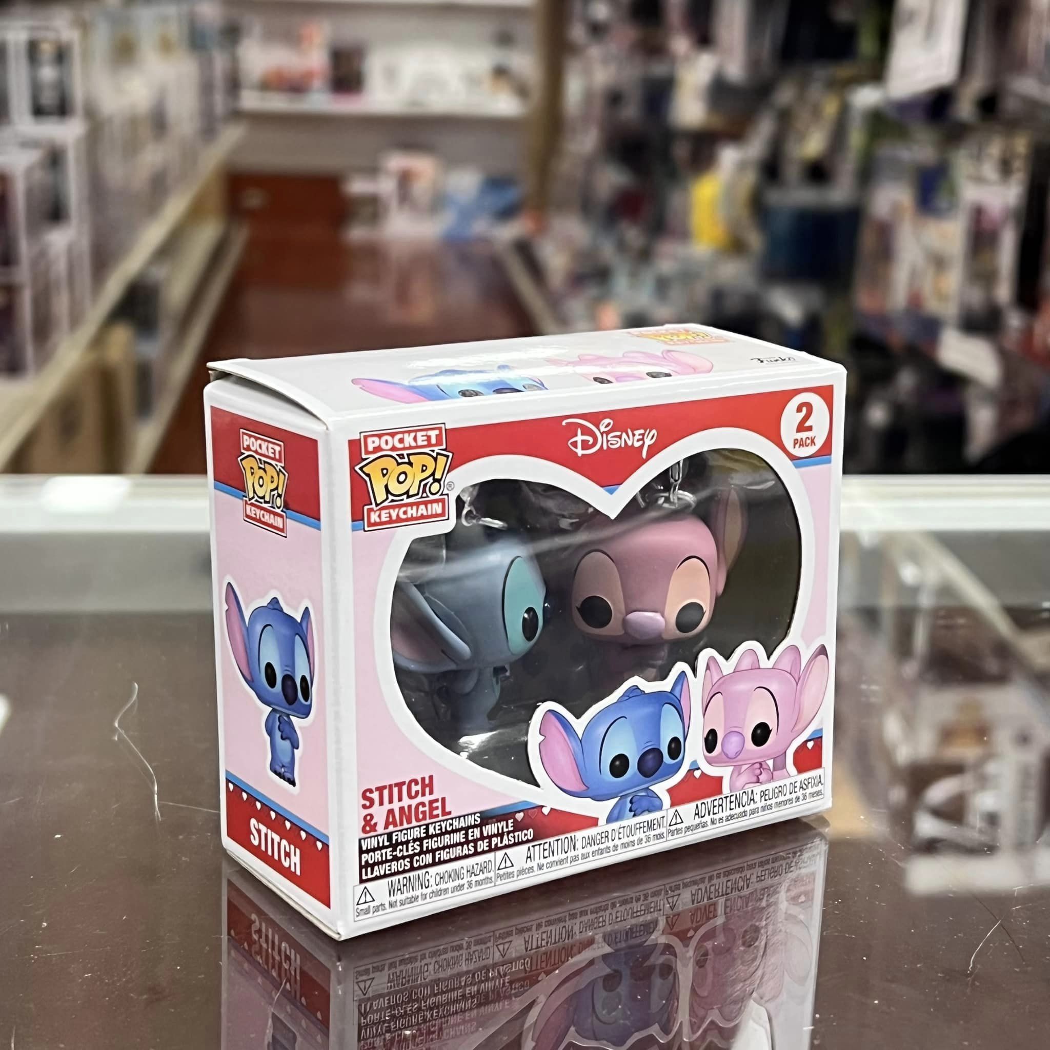 Funko Pocket POP! Keychain - Disney Stitch & Angel Vinyl Figure Keychains 2 PACK