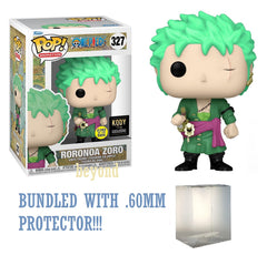Funko Pop! One Piece - Roronoa. Zoro Vinyl Figure #327 GLOWS IN THE DARK! KODY EXCLUSIVE!