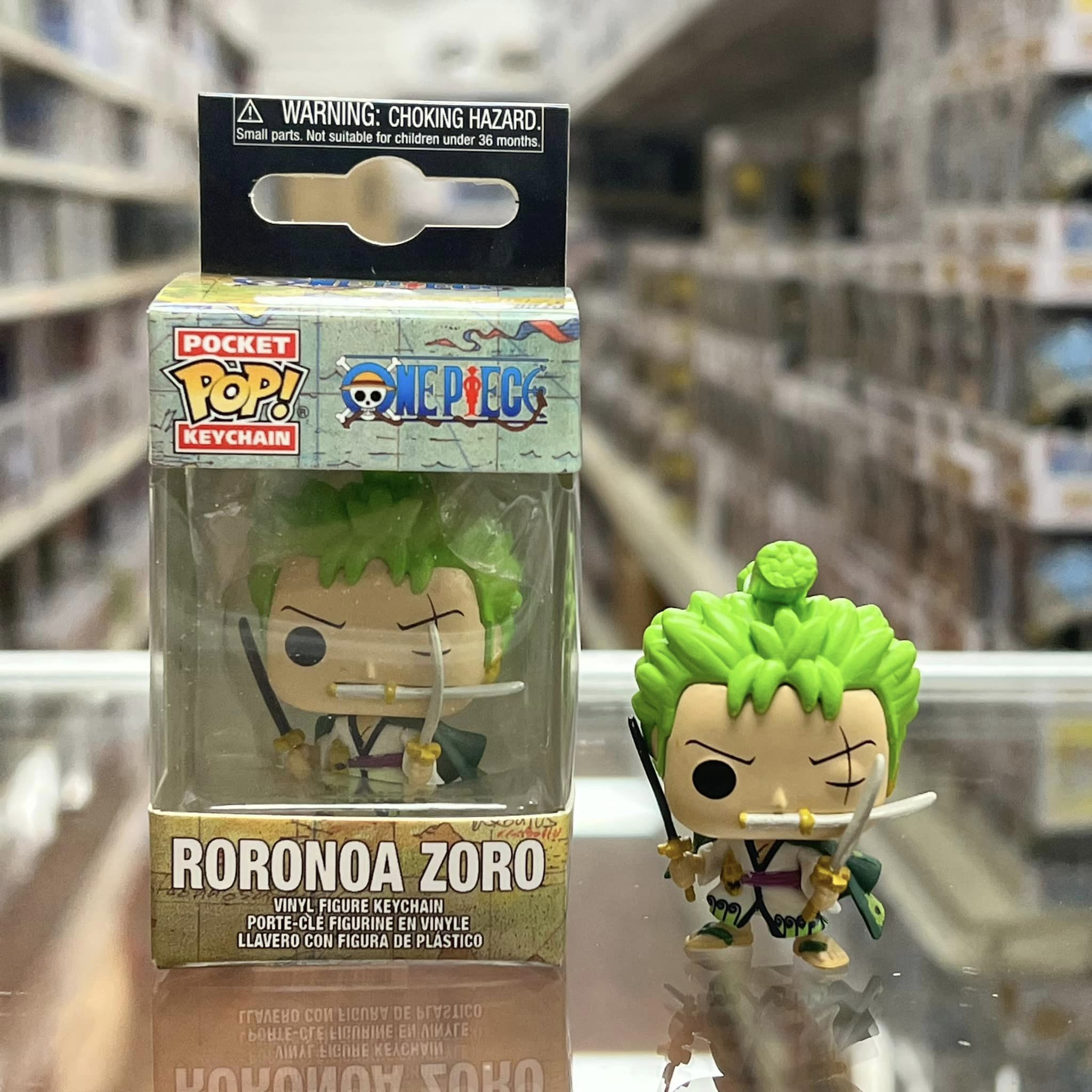 Funko Pop! Keychain: One Piece - RORONOA ZORO , 2 inches Vinyl Figure