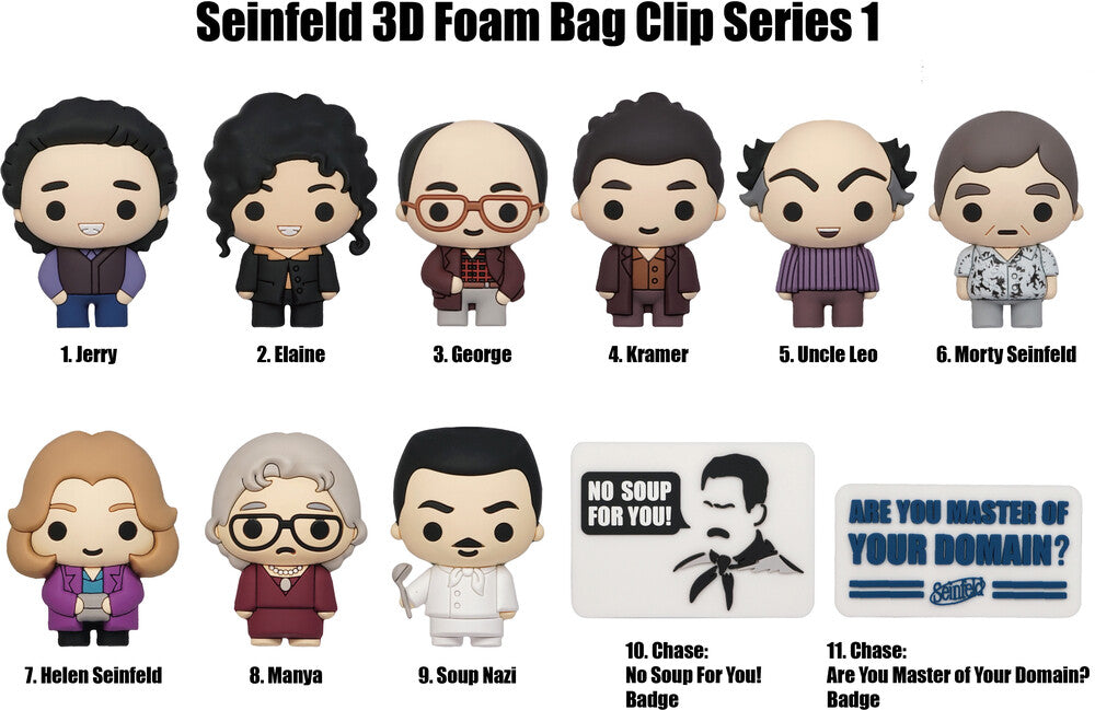 Seinfeld 3-D Foam Figural Bag Clip Blind Bag Series 1