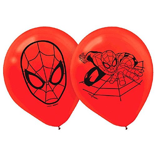Spider-man Latex Balloons (6ct) Birthday Party Supplies 12"