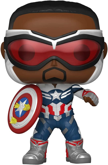 Funko Pop! Marvel: Falcon and The Winter Soldier - Captain America (Sam Wilson) with Shield, Year of The Shield Amazon Exclusive