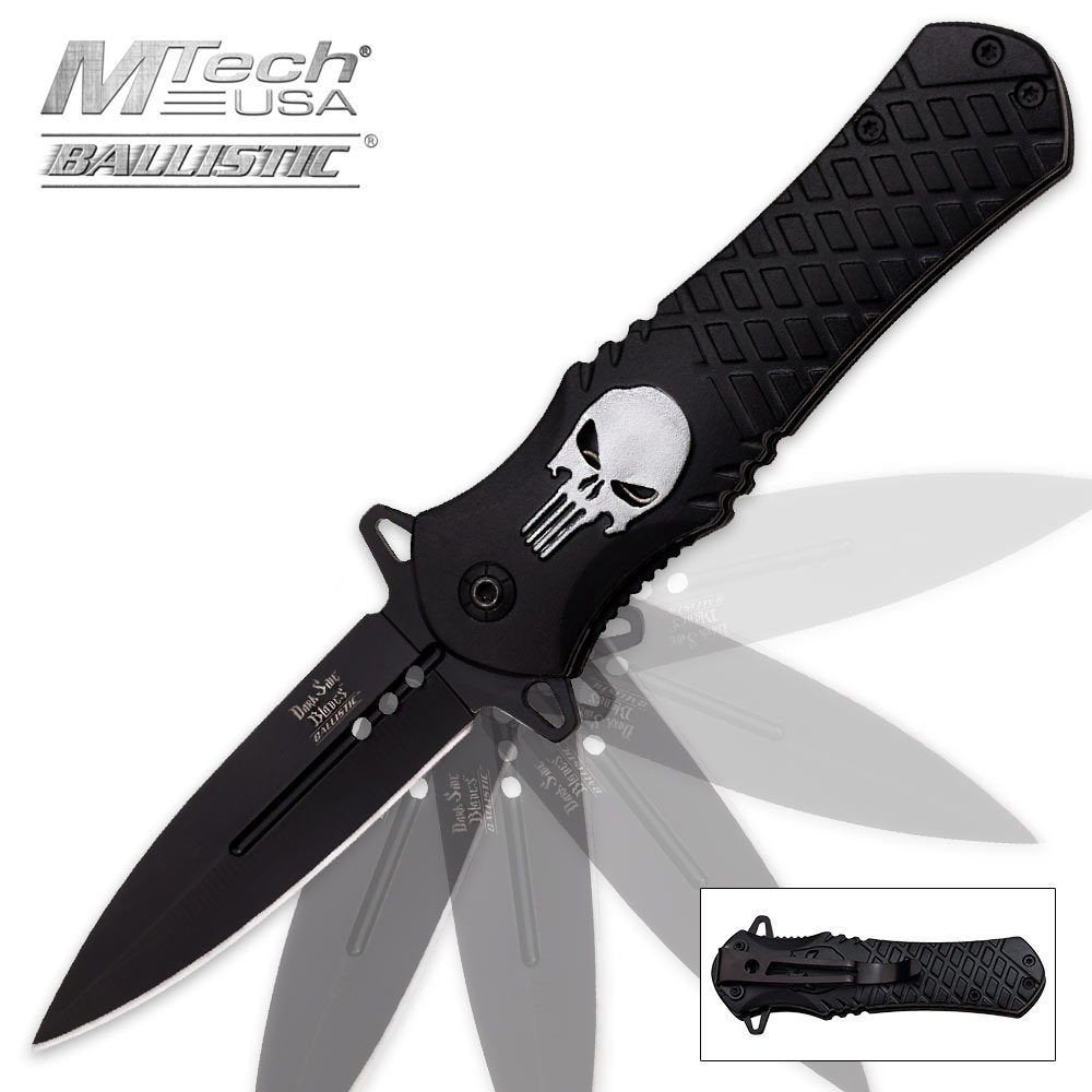 Dark Side Blades Black Punisher Fantasy Tactical Folding Rescue Pocket Knife