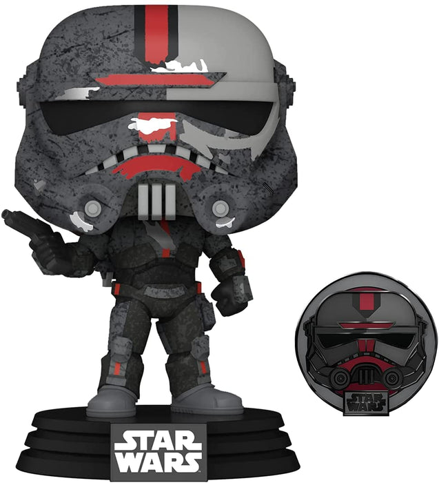 Funko Pop and Pin! Star Wars: Bad Batch - Hunter (Kamino) Across The Galaxy, Amazon Exclusive SPECIAL EDITION STICKER