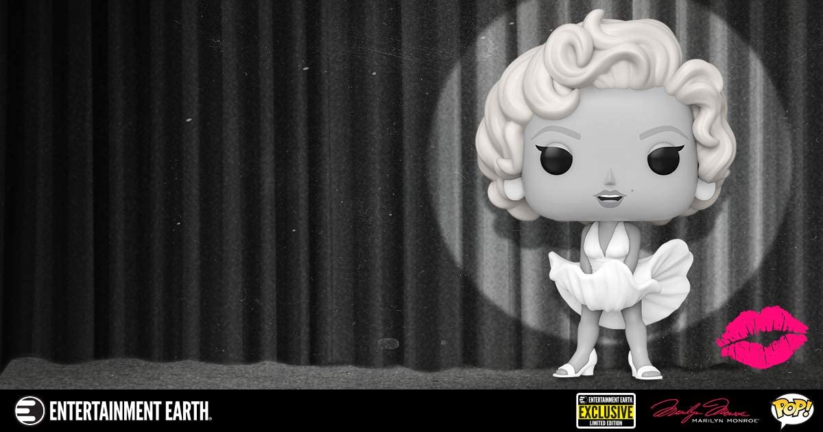 Funko POP! Icons Marilyn Monroe Black and White Vinyl Figure - Entertainment Earth Exclusive