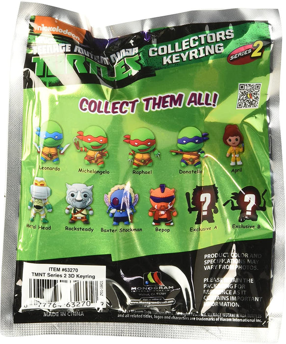 Teenage Mutant Ninja Turtles 3-D Foam Figural Bag Clip Keyring Blind Bag