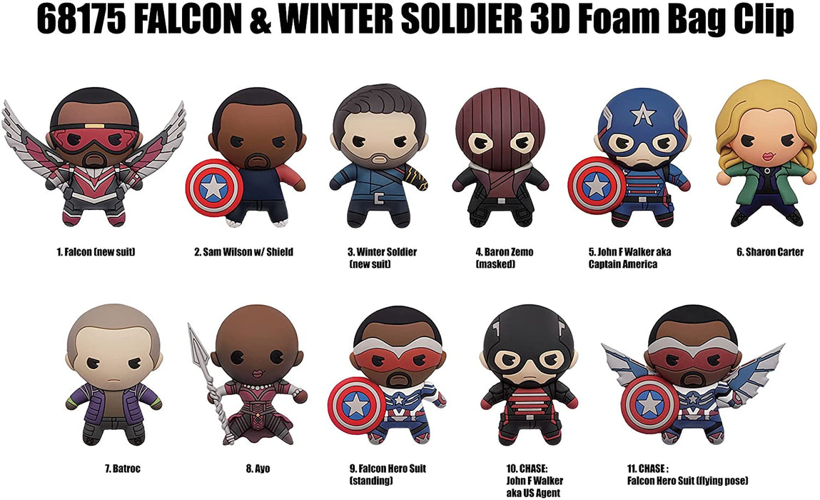 The Falcon and the Winter Soldier  3-D Foam Figural Bag Clip Keyring Blind Bag