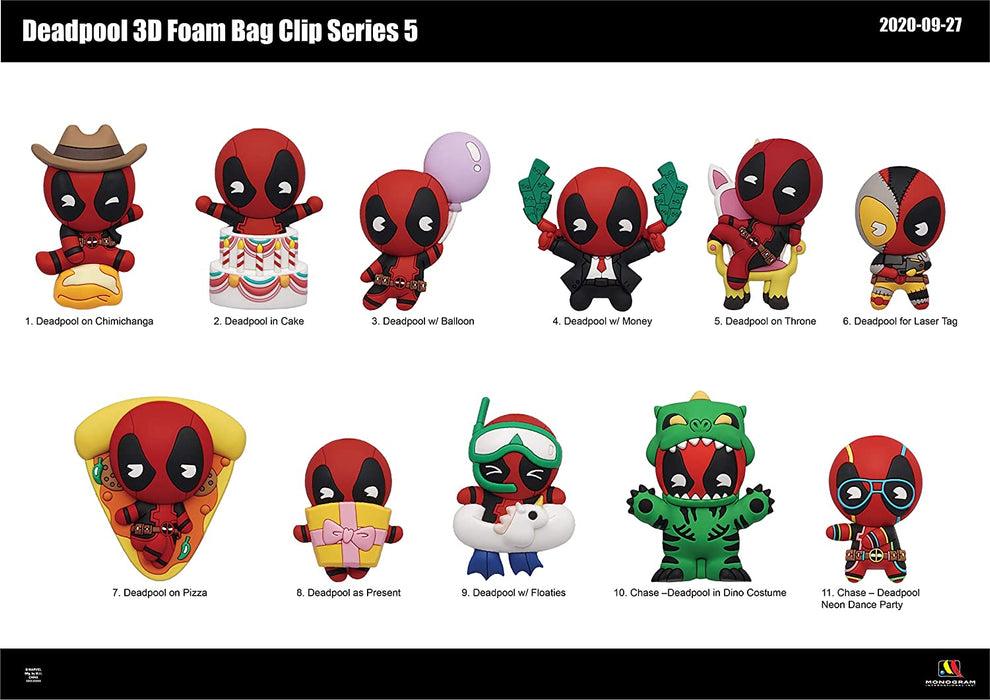 Monogram: Deadpool 3-D Foam Figural Bag Clip Keyring Blind Bag
