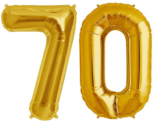 Giant 34" Mylar Gold Number Foil Balloons **HELIUM/AIR ARE NOT INCLUDED**
