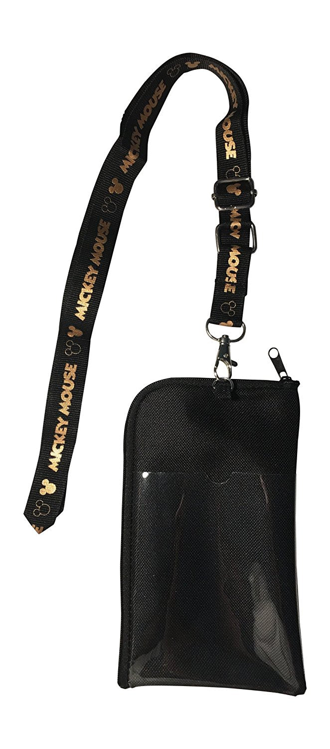 Mickey Mouse Ears Head Lanyard Pouch - Gold