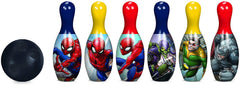 Spiderman Bowling Set Toy Game Kids Birthday Gift Toy 6 Pins &1 Ball