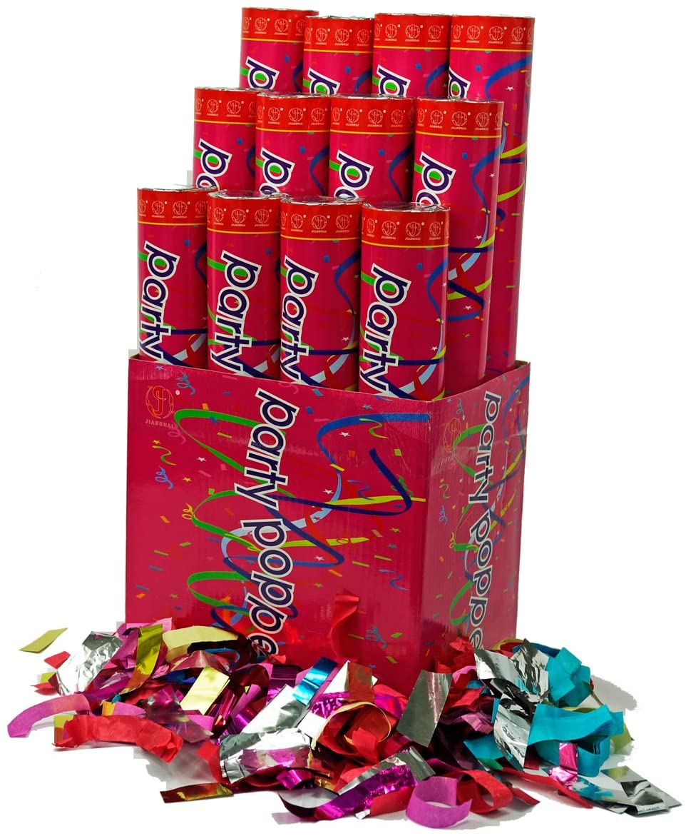 Party Popper Confetti Cannon Twist-to-Shoot Wedding Birthday Shooter Blaster 12"