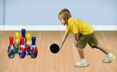 Spiderman Bowling Set Toy Game Kids Birthday Gift Toy 6 Pins &1 Ball