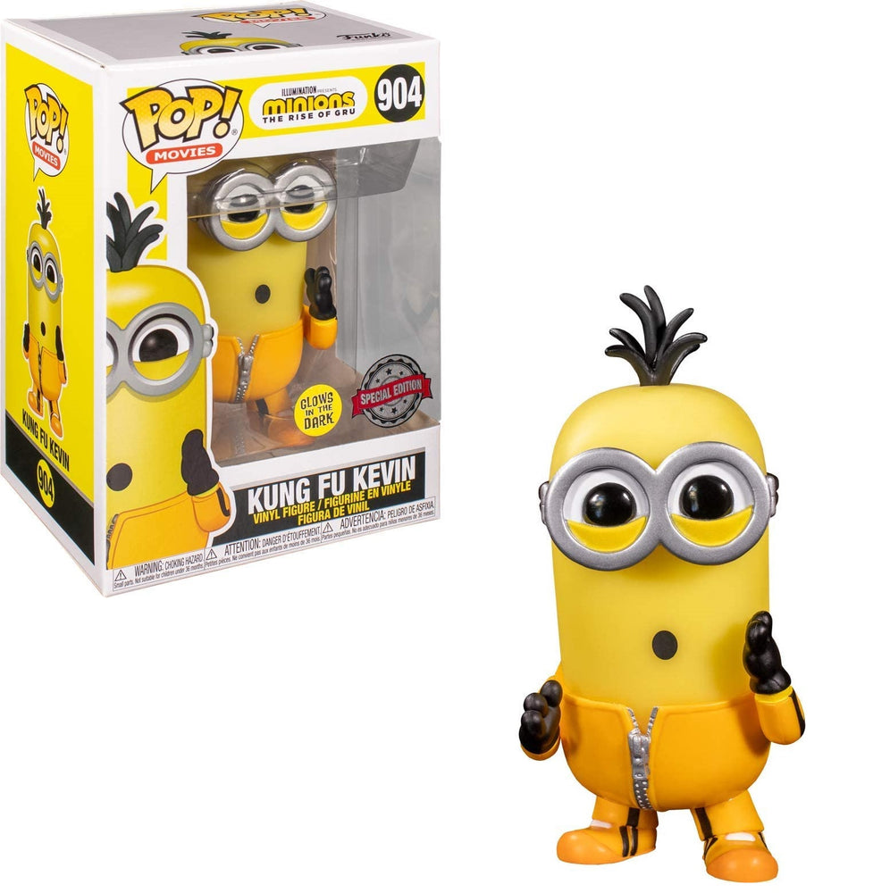Funko Pop! Minions Kung Fu Kevin # 904 (Glow in the Dark) Special Edition Exclusive Vinyl Figure