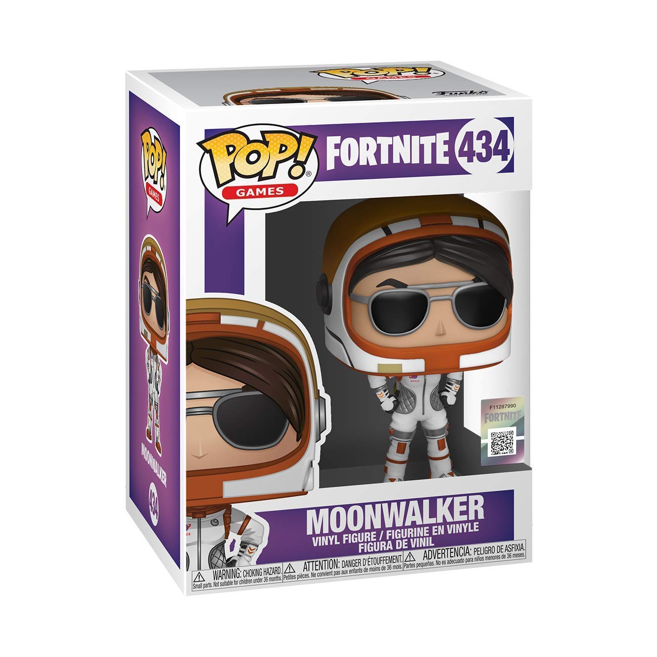 Funko Pop Games : Fortnite : Moonwalker #434 Vinyl Figure with .5 mm Protector Case