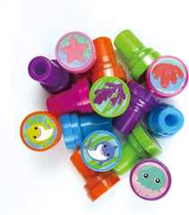 TINYMILLS 24 Pcs Shark Family Stampers for Kids Party Favors Supply