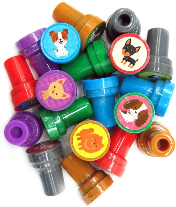 TINYMILLS 24 Pcs Cute Dog & Puppies Stampers for Kids Party Favors Supply