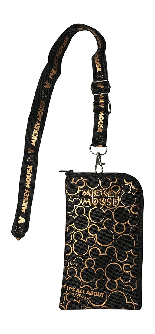 Mickey Mouse Ears Head Lanyard Pouch - Gold