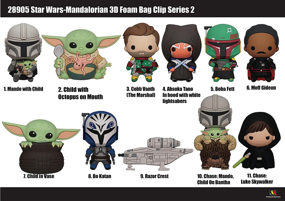 Star Wars: Mandalorian 3-D Foam Figural Bag Clip Blind Bag - Series 2