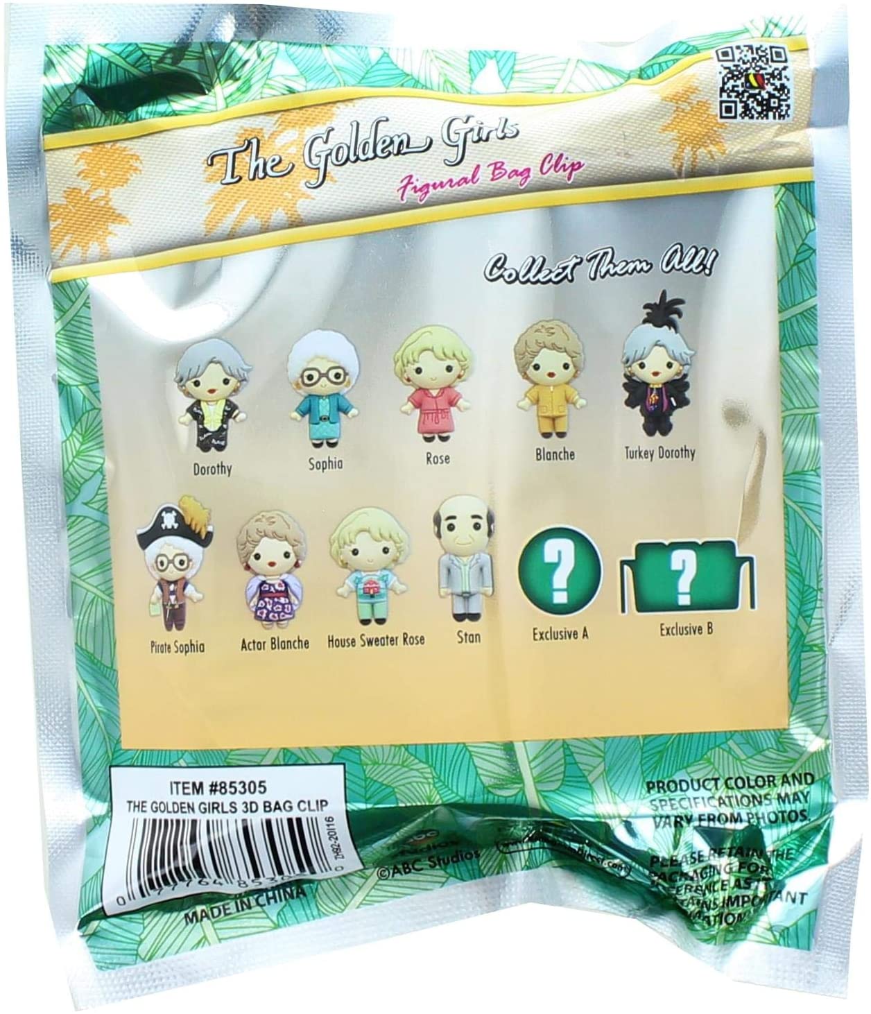 The Golden Girls 3D Figural Keyring Blind Mystery Bag