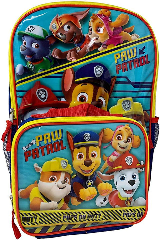Paw Patrol: 16" Backpack - Detachable Insulated Lunch Bag