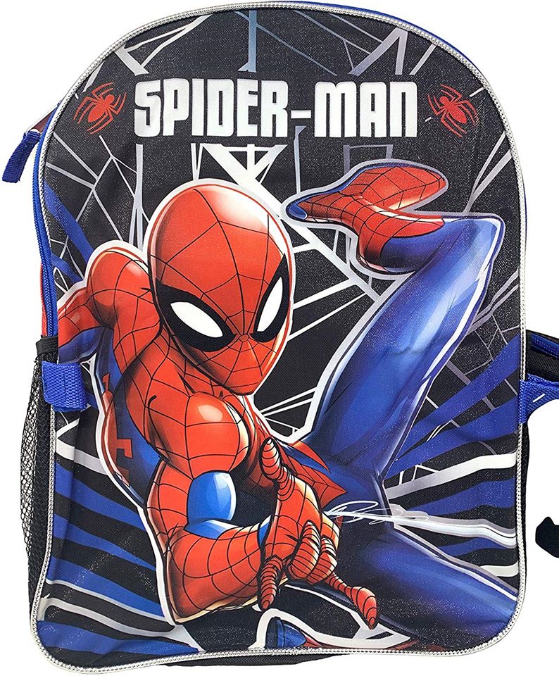 Spiderman: 16" Backpack - Detachable Insulated Shaped Lunch Bag