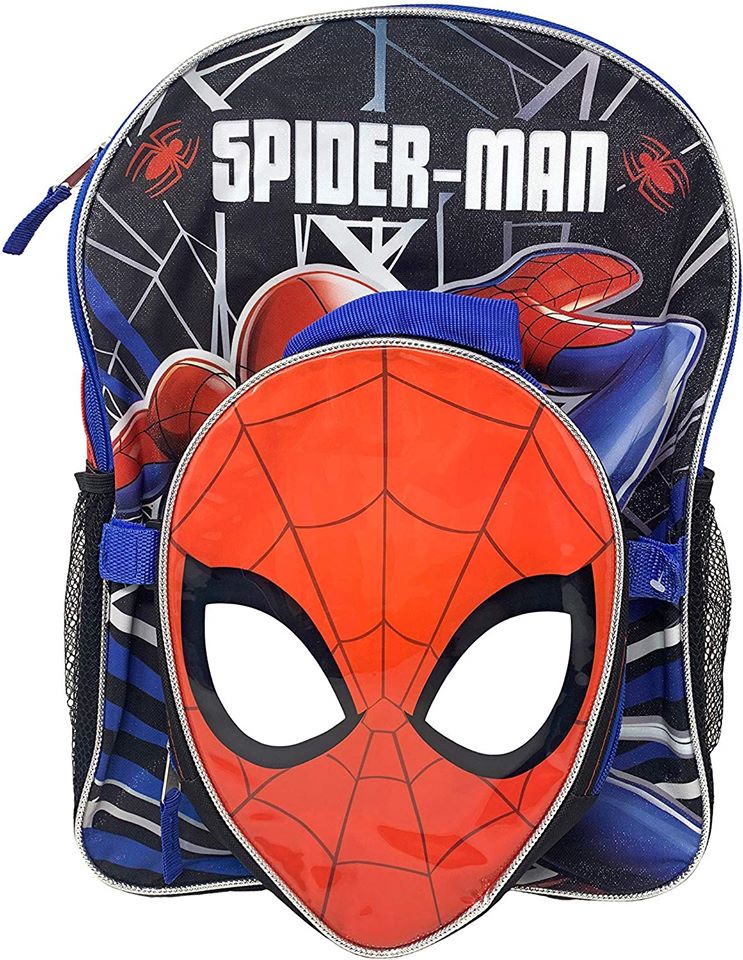 Spiderman: 16" Backpack - Detachable Insulated Shaped Lunch Bag