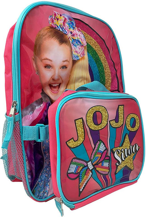 Jojo Siwa: 16" Backpack - Detachable Insulated Lunch Bag