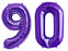 Giant 34" Mylar Purple Foil Number Balloons **HELIUM/AIR ARE NOT INCLUDED**