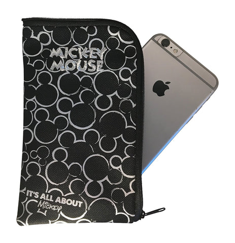 Mickey Mouse Ears Head Lanyard Pouch - Silver