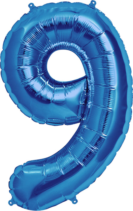 Giant 34" Mylar Foil Blue Number Balloons **HELIUM/AIR ARE NOT INCLUDED**