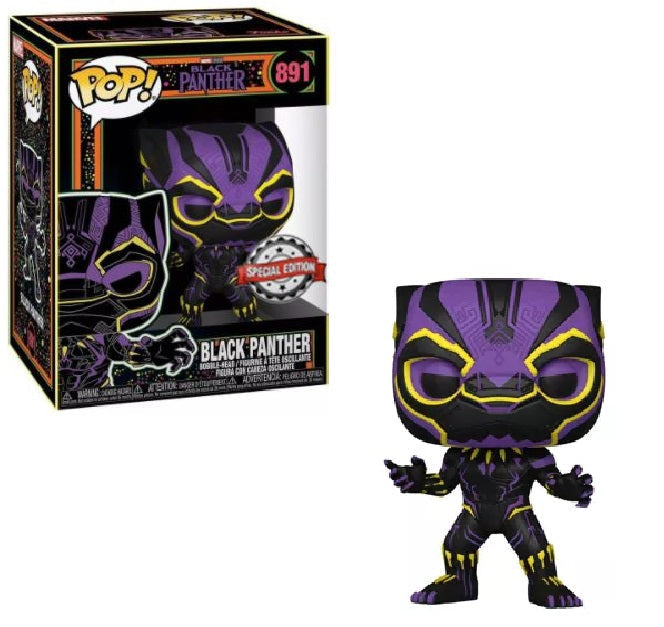 Authentic WAKANDA FOREVER (Black Light) Funko Pop & T-shirt BLACK PANTHER Target Exclusive with (SPECIAL EDITION) Sticker! Size LARGE