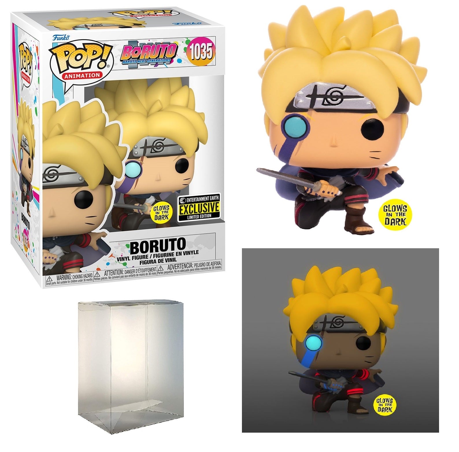 Funko Pop! Animation: Boruto - Boruto with Marks Vinyl Figure (GLOWS IN THE DARK) ENTERTAINMENT EARTH EXCLUSIVE