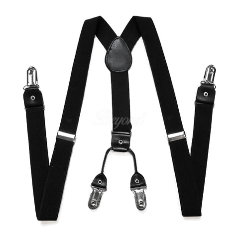 Black Suspender 4-clips