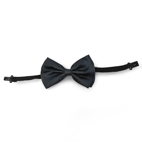 Dark Gray Matching Set Suspender and Bow Tie